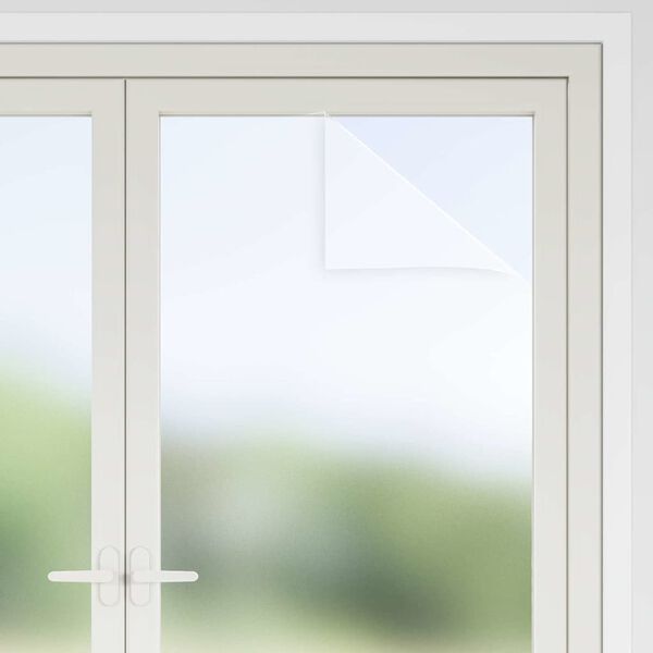 vidaXL Selvkl&aelig;bende Vinduesfolie Frostet hvid 60 x 500 cm PVC