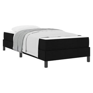 vidaXL Box spring seng med madras Sort 90 x 190 cm Stof