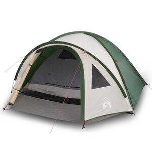 vidaXL 4-personers campingtelt vandt&aelig;t kuppel gr&oslash;n