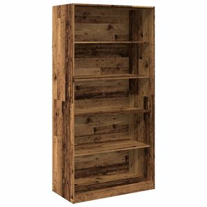 vidaXL kl&aelig;deskab 100x50x200 cm konstrueret tr&aelig; gammelt tr&aelig;look