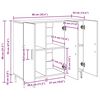 vidaXL Sideboard Gammelt tr&aelig; 90 x 34 x 80 cm Konstrueret tr&aelig;