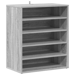 vidaXL skoskab 60x35x70 cm konstrueret tr&aelig; gr&aring; sonoma-eg