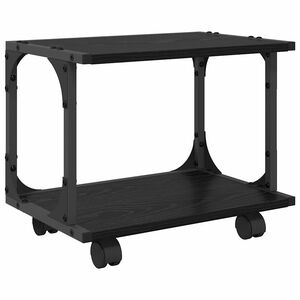 vidaXL Printerstand Sort eg 41 x 28 x 33,5 cm Konstrueret tr&aelig;