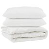 vidaXL Dyne med pude 3 stk. Hvid Microfiber