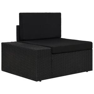 vidaXL hj&oslash;rnedel til sofa med h&oslash;jre arml&aelig;n polyrattan sort