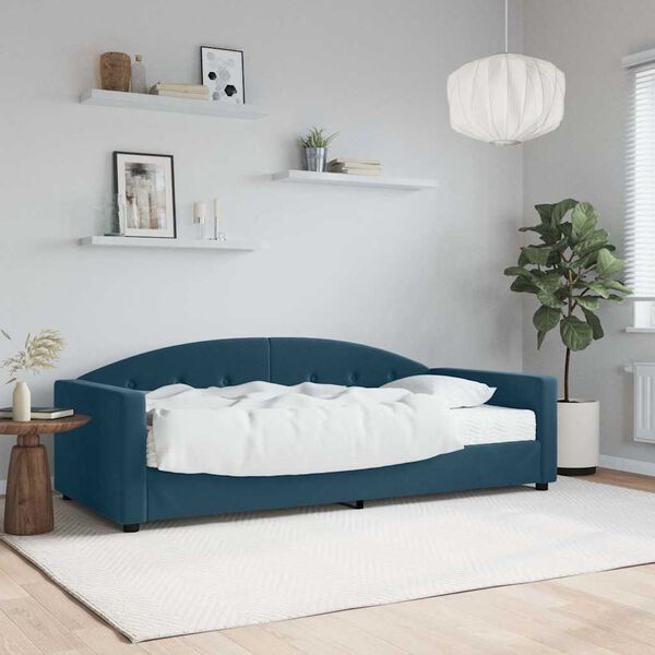 vidaXL daybed med madras 90x200 cm velour bl&aring;
