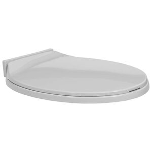 vidaXL toilets&aelig;de med soft-close oval lysegr&aring;