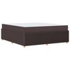 vidaXL Sengeramme med madras med madras M&oslash;rkebrun 180 x 200 cm Stof