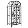 vidaXL vinreol til 33 flasker 45x36x100 cm smedejern sort