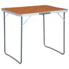 vidaXL foldbart campingbord med metalstel 80 x 60 cm