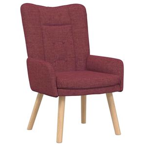 vidaXL l&aelig;nestol Vinr&oslash;d 63 x 67 x 94 cm Stof og krydsfiner