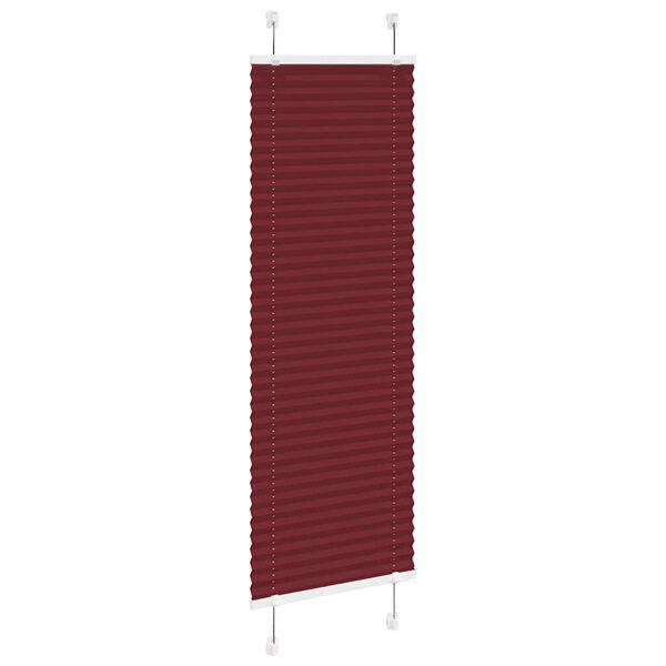 vidaXL Pliss&eacute;gardin Bordeauxr&oslash;d 45x100 cm Stofbredde 44,4 cm Polyester