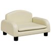 vidaXL sofa til b&oslash;rn 50x40x30 cm kunstl&aelig;der cremefarvet