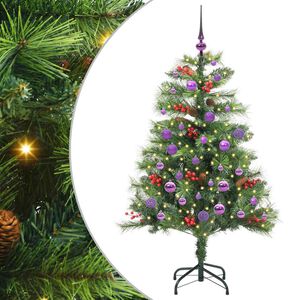 vidaXL Kunstigt juletr&aelig; 150 LED'er Varm hvid PVC og metal Gr&oslash;n