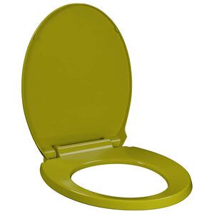 vidaXL toilets&aelig;de med soft-close oval gr&oslash;n