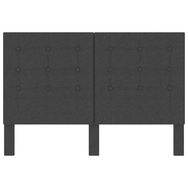 vidaXL sengegavl med m&oslash;nster 140x200 cm stof m&oslash;rkegr&aring;