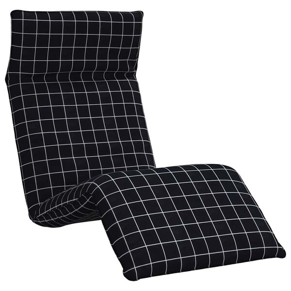 vidaXL foldbar liggestol 175x54x8,5 cm oxfordstof sortternet