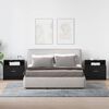 vidaXL sengeborde med skuffe 2 stk. 51x31x47 cm sort-eg