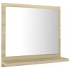 vidaXL badev&aelig;relsesspejl 40x10,5x37 cm konstrueret tr&aelig; sonoma-eg