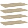 vidaXL boghylder 4 stk. 40x20x1,5 cm konstrueret tr&aelig; sonoma-eg