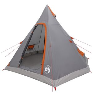 vidaXL 3 personer Gr&aring; og orange 185T Polyester med PU Coating