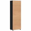 vidaXL Highboard med d&oslash;r FLORIN Sort 60 x 35 x 182 cm Konstrueret tr&aelig;