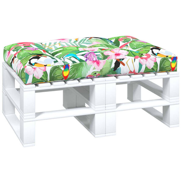 vidaXL pallehynde 120x80x12 cm stof flerfarvet