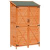 vidaXL Have Skur med tag Brun 106 x 56 x 176,5 cm Massivt Fyrretr&aelig;