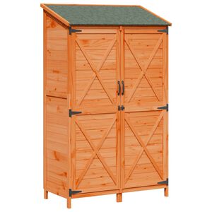 vidaXL Have Skur Brun 106 x 56 x 176,5 cm Massivt Fyrretr&aelig;