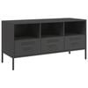 vidaXL tv-bord 100,5x39x50,5 cm st&aring;l sort