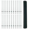 vidaXL Hegn med post Gr&oslash;n 1,2 x 50 m St&aring;l og PVC