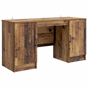 vidaXL Bord med hylde Gammelt tr&aelig; 142,5 x 50 x 75 cm Konstrueret tr&aelig;