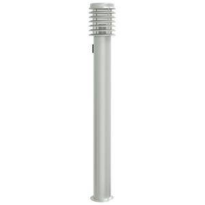 vidaXL udend&oslash;rs standerlampe med stikkontakt 110 cm rustfrit st&aring;l s&oslash;lv