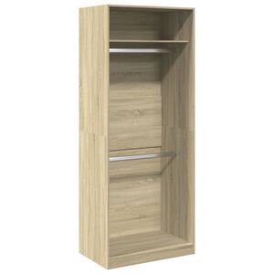 vidaXL kl&aelig;deskab 80x50x200 cm konstrueret tr&aelig; sonoma-eg