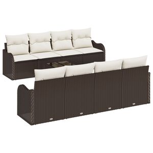 vidaXL Havesofa S&aelig;t Brun 55 x 55 x 37 cm polyrattan