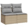 vidaXL sofas&aelig;t til haven 2 dele med hynder polyrattan akacietr&aelig; beige