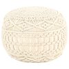 vidaXL h&aring;ndlavet macram&eacute;puf 45x30 cm bomuld