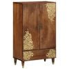 vidaXL Highboard Brun 60 x 33 x 100 cm Massivt mangotr&aelig;