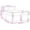 vidaXL kontinentalseng med madras 140x190 cm stof cremefarvet