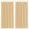 vidaXL voile-gardiner med l&oslash;kker 2 stk. 140x245 cm sandfarvet