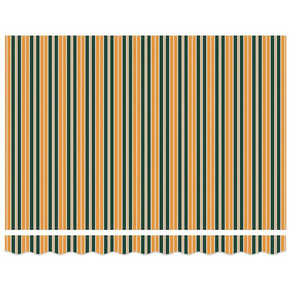 vidaXL Utr&aelig;kkelig Markise Gr&oslash;n og Gul 350 x 250 cm Polyester og metal