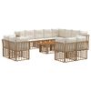 vidaXL Havesofa S&aelig;t 13 stk. Naturlig og Creme Hvid polyrattan