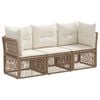 vidaXL Havesofa S&aelig;t 3 stk. Beige polyrattan