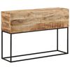 vidaXL konsolbord 110x30x75 cm massivt ru mangotr&aelig; og jern