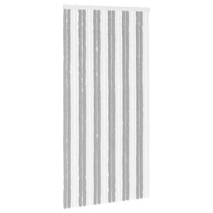 vidaXL Insektgardin i chenille Gr&aring; og Hvid 100 x 200 cm 100% PP