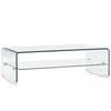vidaXL sofabord 98 x 45 x 31 cm h&aelig;rdet glas transparent