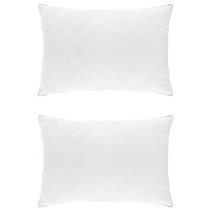 vidaXL Hovedpude FULDA 2 stk. 60 x 70 cm 100% g&aring;sefed og fjer Hvid