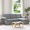 vidaXL Sofa Lysegr&aring; Samlede dimensioner: 215 x 138 x 80 cm (B x D x H)