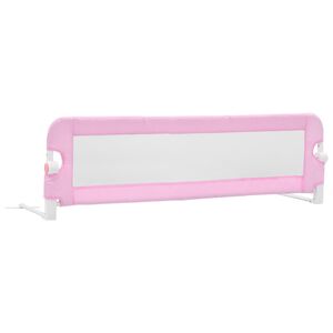 vidaXL sengegelænder til barneseng 120 x 42 cm polyester pink