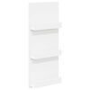 vidaXL Magasin Rack med hylde Hvid 43 x 11 x 102 cm Konstrueret tr&aelig;
